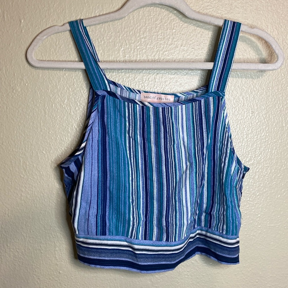 Band of Gypsies Cropped Stripe Tank
